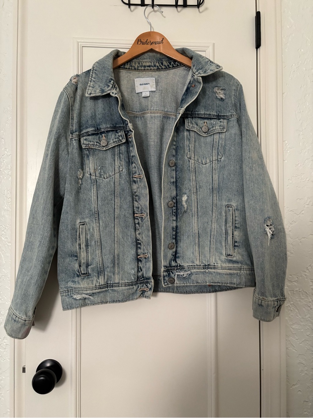 Distressed Acid Washed Jean Jacket